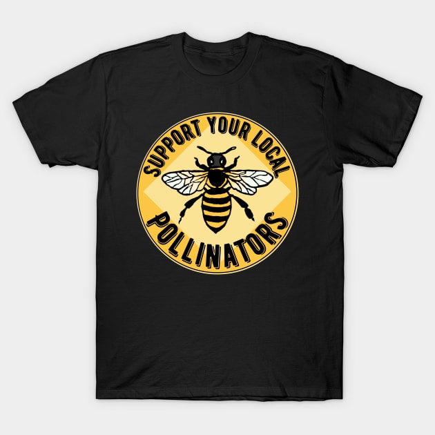 Support Pollinators Bee T-Shirt by Caring is Cool